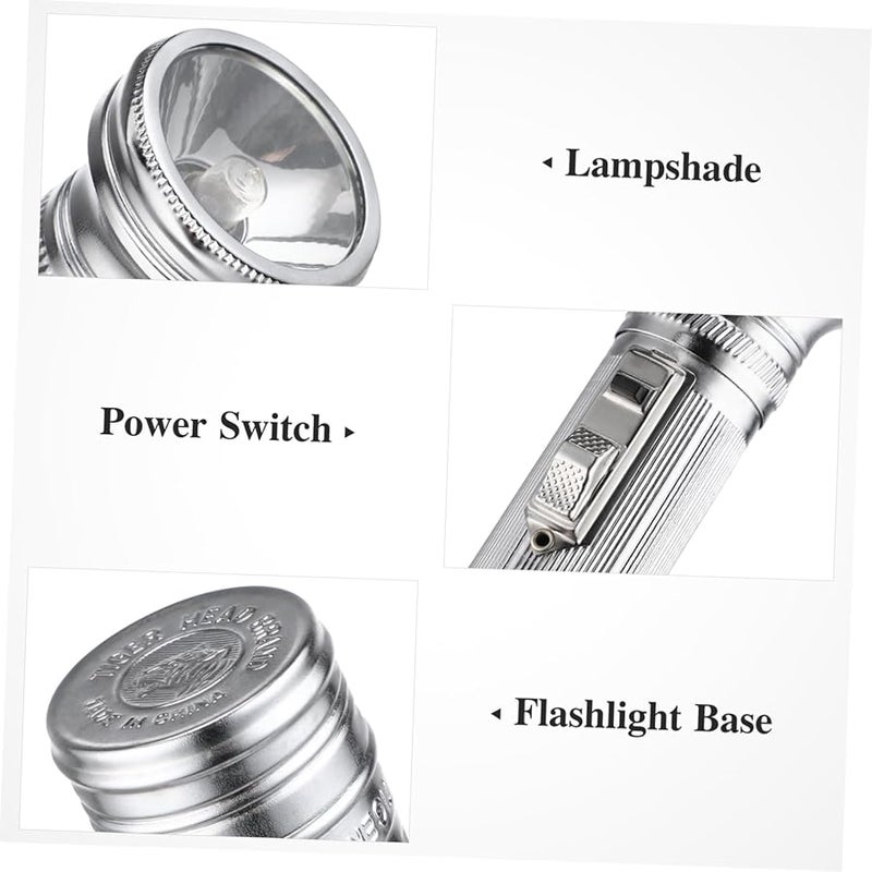 Vintage Small Metal Flashlight Portable Retro Torch Compact Lightweight Easy Battery Replacement - Image 3