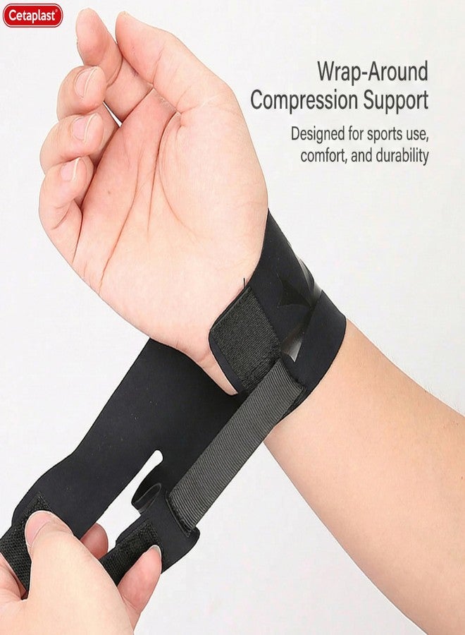 Cetaplast Premium Adjustable Wrist Support with Double Straps – Breathable Mesh Wrist Brace for Gym, Weightlifting & Heavy Workouts (Compression Wrap) Right Hand - Image 2