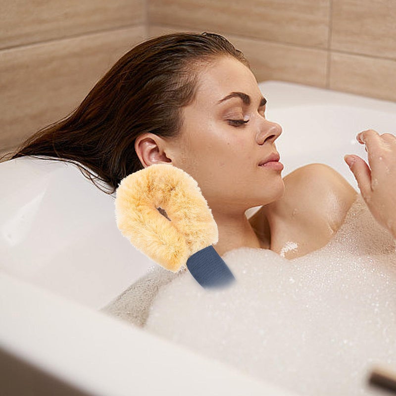 Natural Sisal Dry Body Brush 2 Pack Long Handle Exfoliating Back Scrubber For Men Women - Image 5