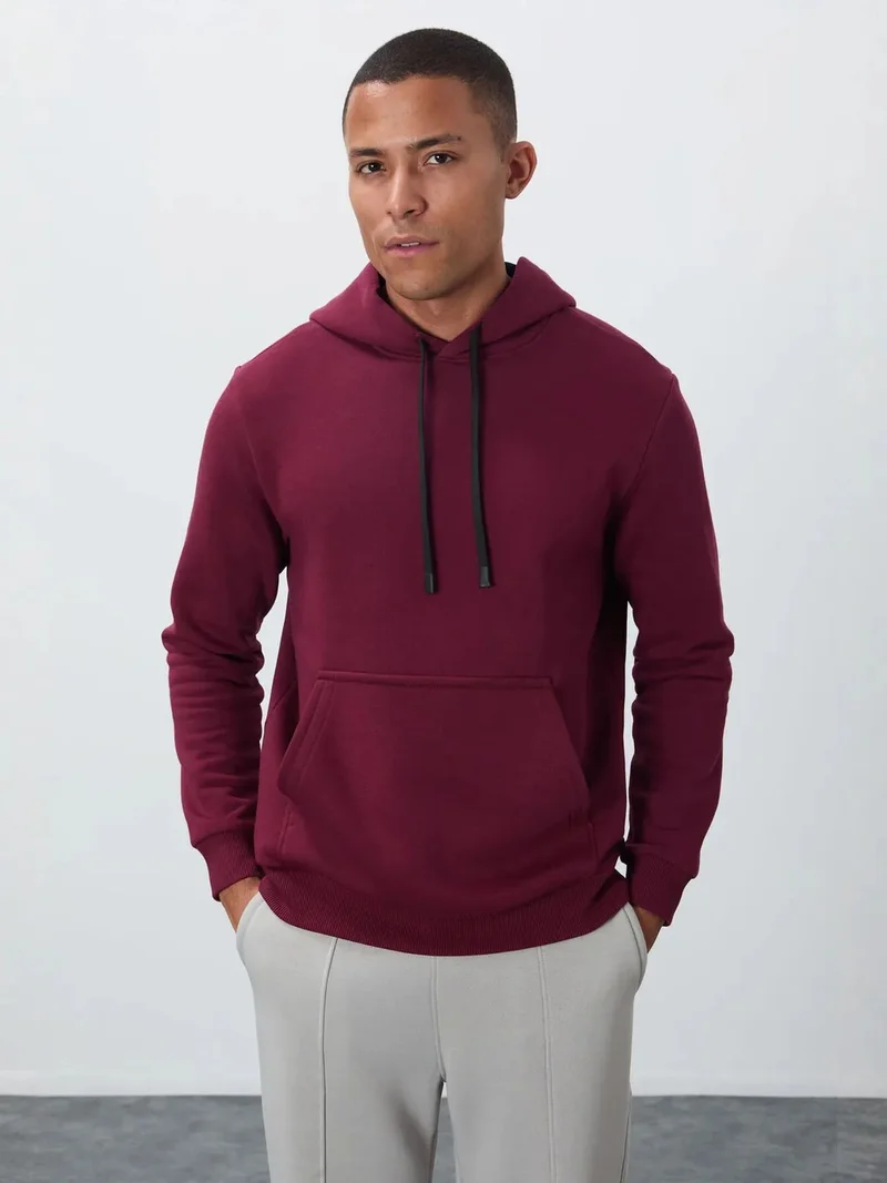 TOMMYLIFE TOMMY Men's Solid Hooded Sweatshirt With Pocket