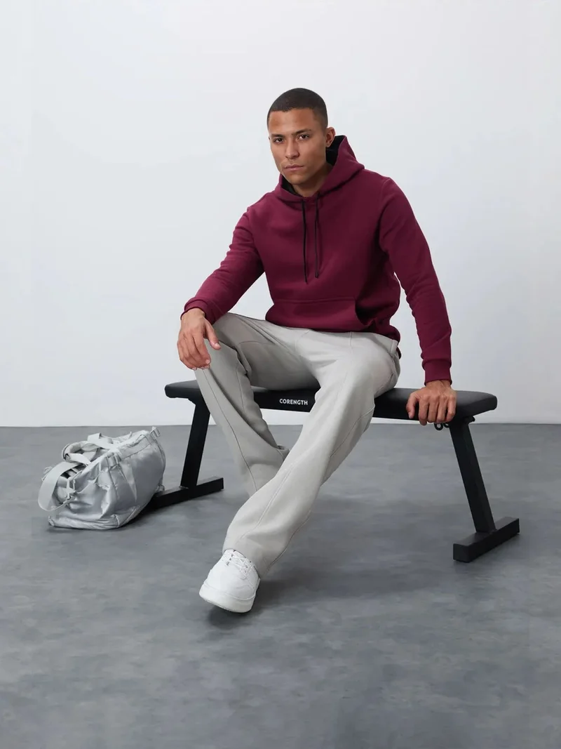 تومي لايف TOMMY Men's Solid Hooded Sweatshirt With Pocket
