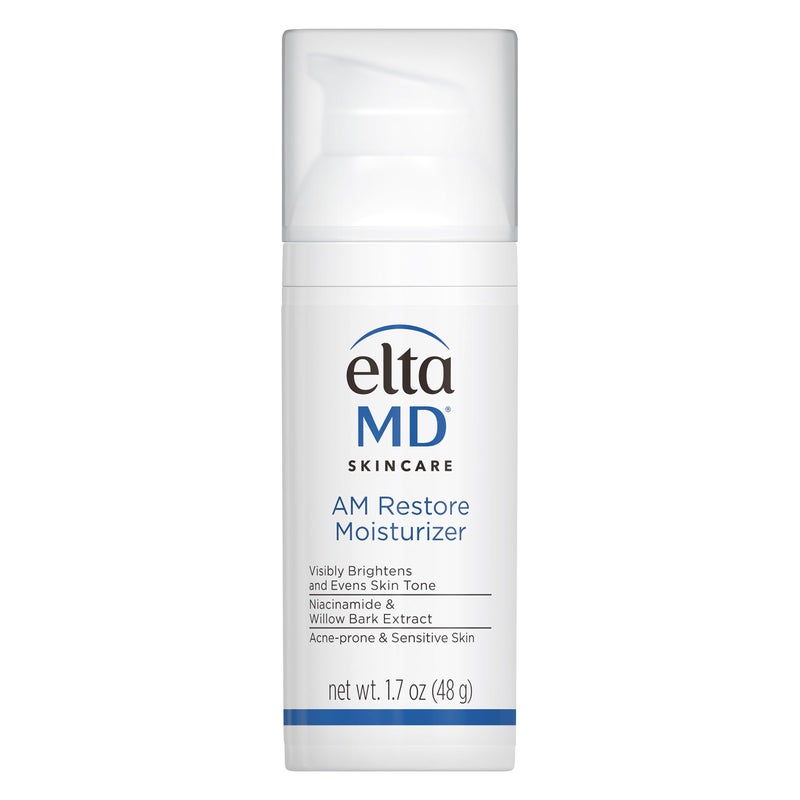 EltaMD AM Restore Face Moisturizer for Women and Men, Light Moisturizer Face Cream, Made with Niacinamide and Hyaluronic Acid, 1.7 oz Pump