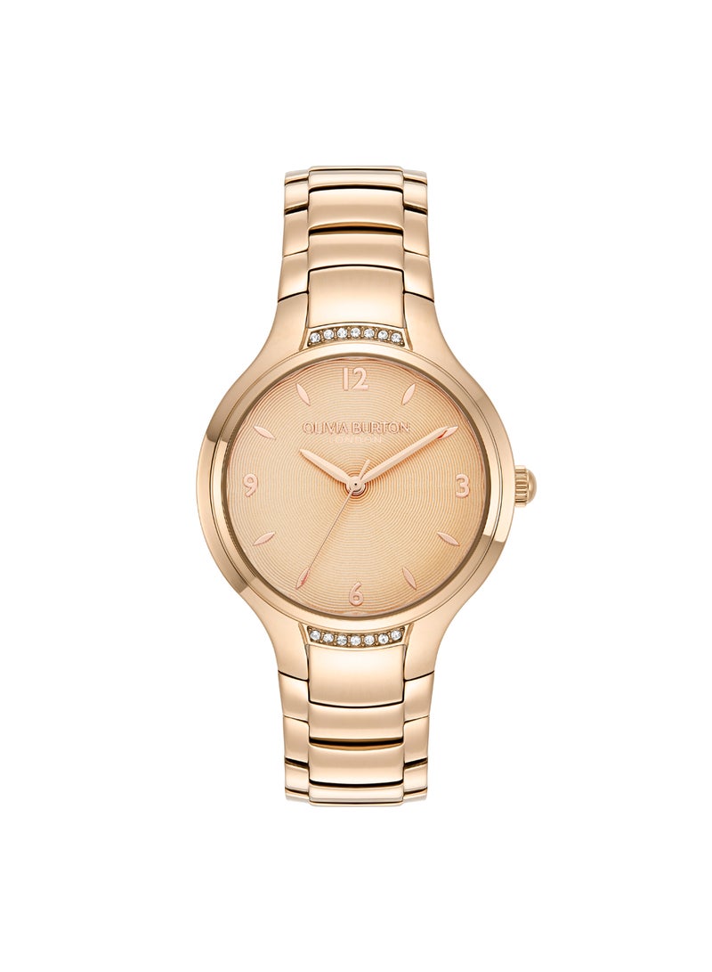 OLIVIA BURTON ROUND ANALOG WOMEN'S CARNATION GOLD CASE WATCH - 24000210 - Image 1