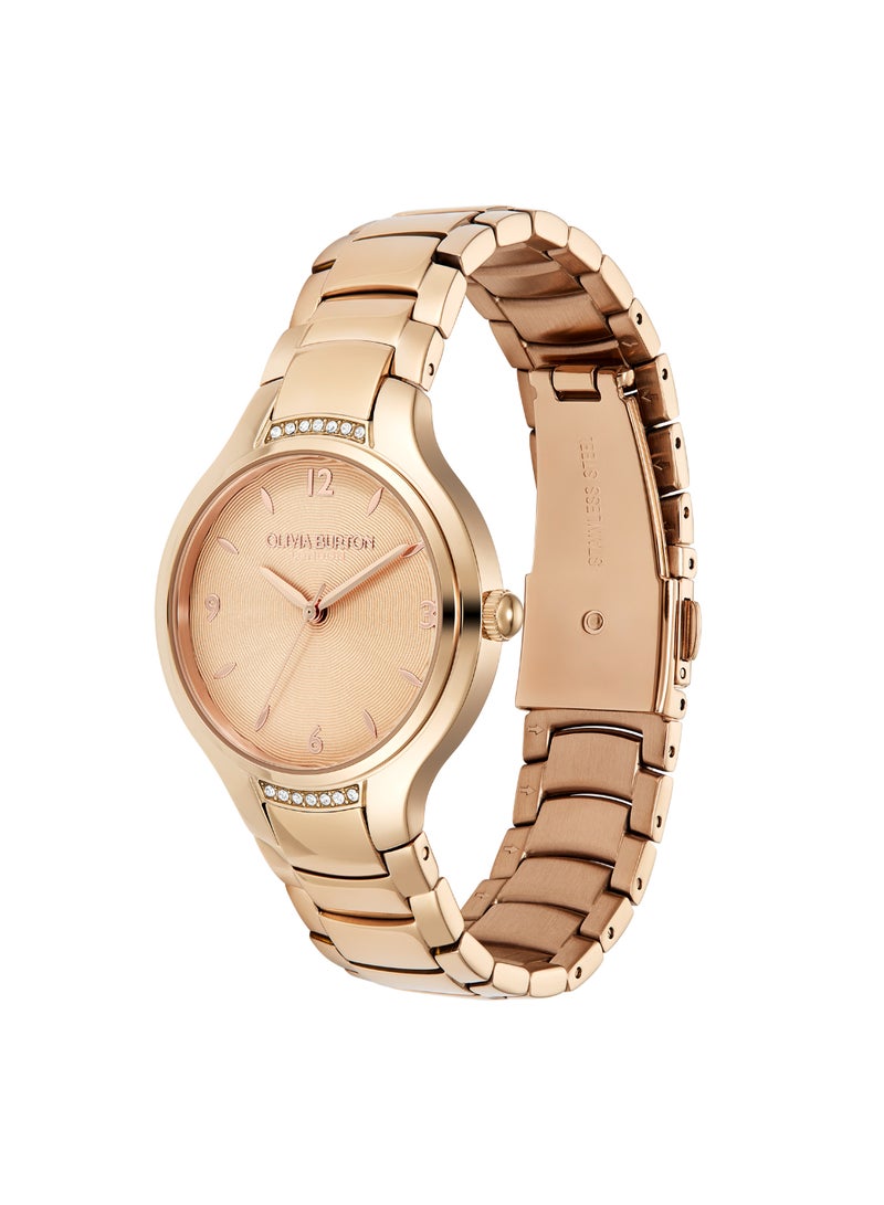 OLIVIA BURTON ROUND ANALOG WOMEN'S CARNATION GOLD CASE WATCH - 24000210 - Image 2