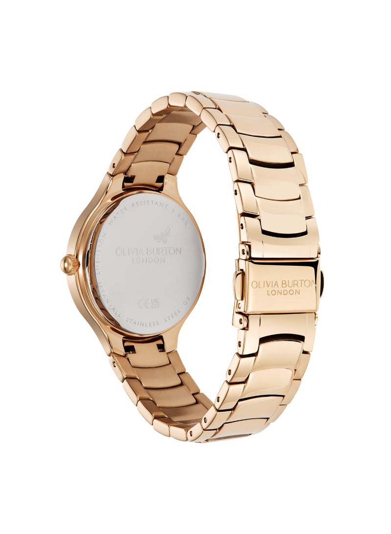 OLIVIA BURTON ROUND ANALOG WOMEN'S CARNATION GOLD CASE WATCH - 24000210 - Image 5