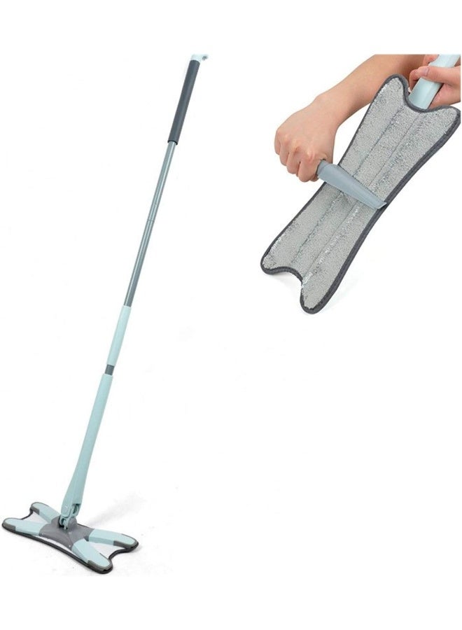 Mop X-type Floor Mop Hand-free Wash 360 Degree Flat Mop with 3pcs Reusable Microfiber Pads for Home Household Cleaning Tools - Image 5