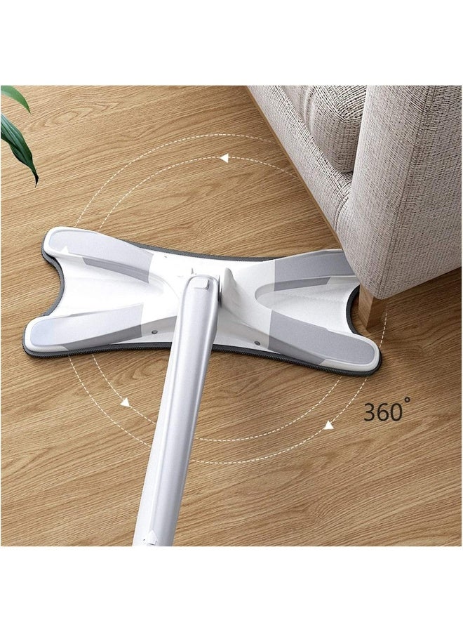 Mop X-type Floor Mop Hand-free Wash 360 Degree Flat Mop with 3pcs Reusable Microfiber Pads for Home Household Cleaning Tools - Image 3