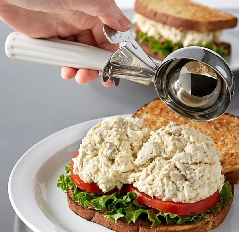 i Kito 3-3/4 OZ Ice Cream Portion Scoop with Trigger Release Food Disher with Ivory Handle #10 Food Portion Control Scoop Ice Cream Scooper Cookie Scooper for Baking - Image 3