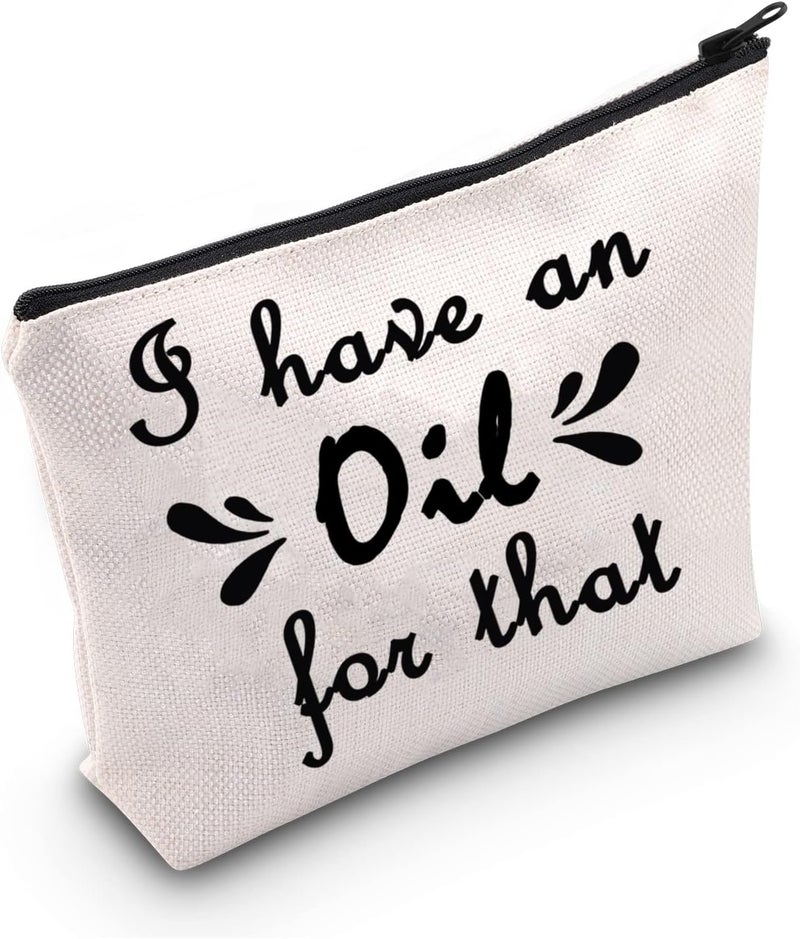 LEVLO LEVLO Essential Oil Makeup Bags Aromatherapy Cosmetic Bag I Have An Oil For That Pouch Essential Oil Holder Case Travel Bag (Have An Oil) 