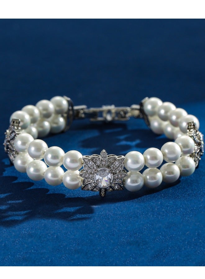 Mark Fairwhale Double Layer Baroque Shell Pearl Bracelet  - Image 1