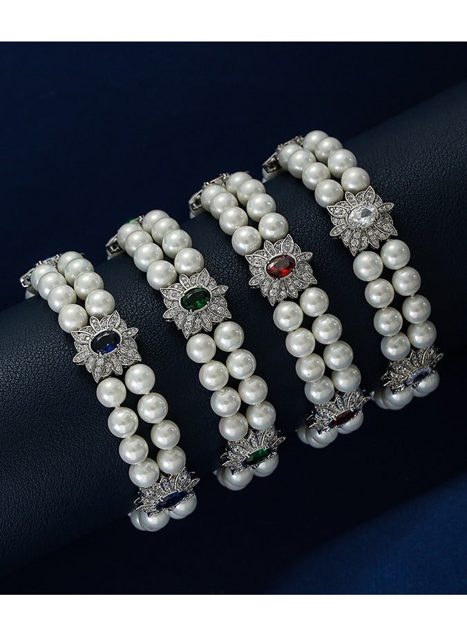 Mark Fairwhale Double Layer Baroque Shell Pearl Bracelet  - Image 2