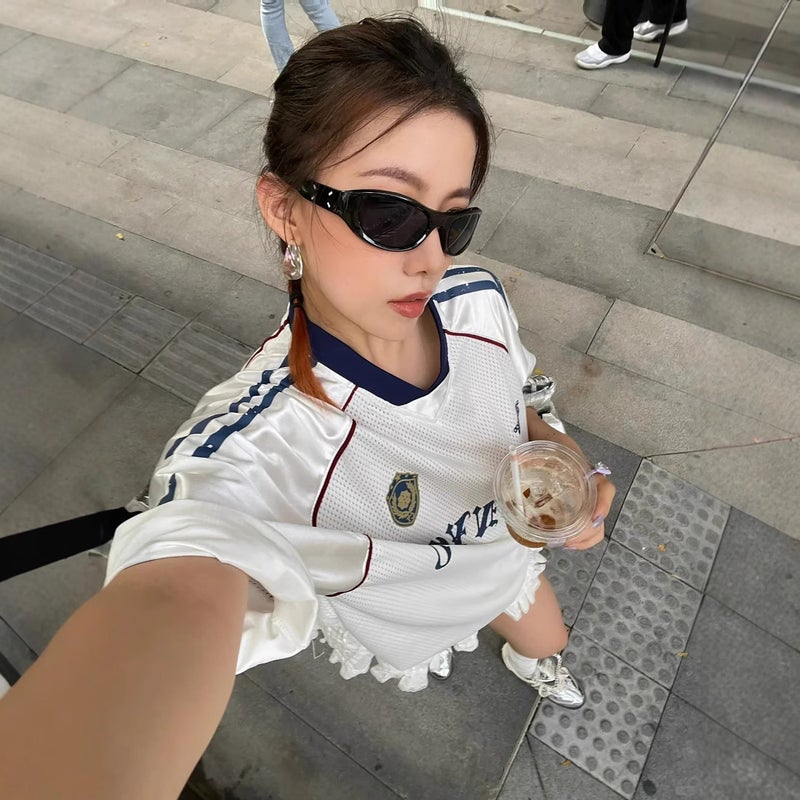American Street Style Breathable Cutout Basketball Jersey Unisex Short Sleeve Loose T-Shirt - Image 3