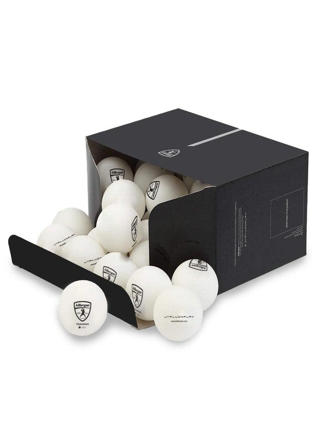Killerspin 1-Star 40+ Table Tennis Balls, 25-Pack - White | Regulation Size 40mm | High-Performance ABS Training Balls for Enhanced Durability and Consistent Bounce - Image 1