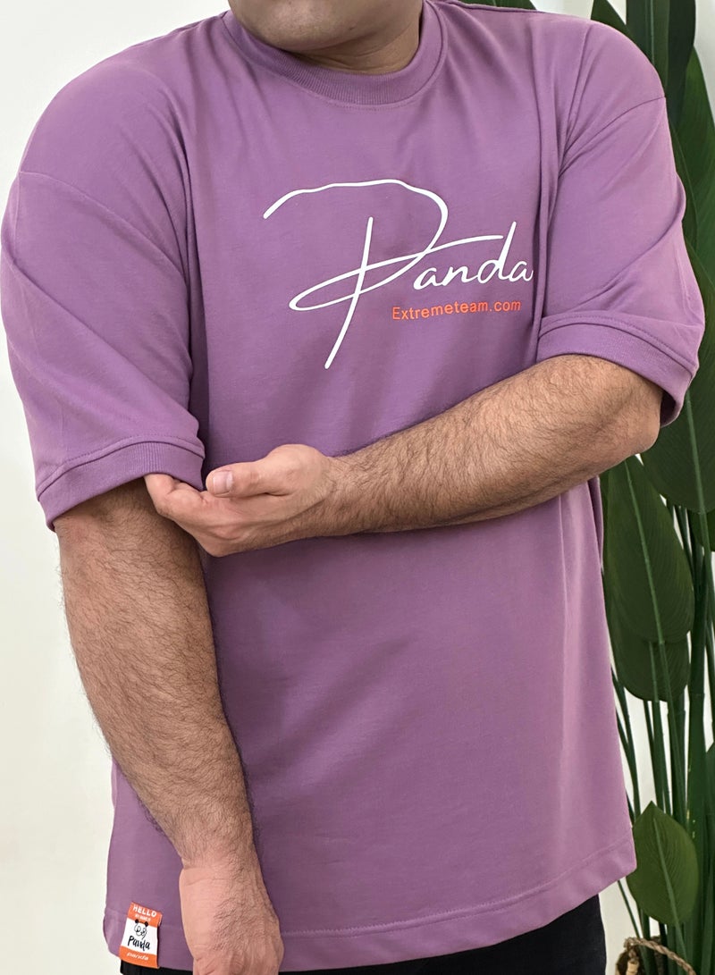 panda extreme team cotton drop shoulder t shirt over size big size  - Image 4