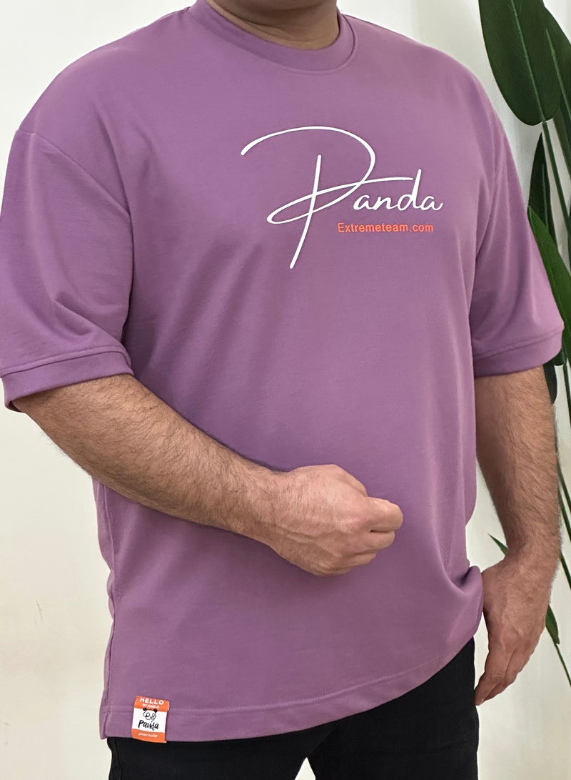 panda extreme team cotton drop shoulder t shirt over size big size  - Image 5