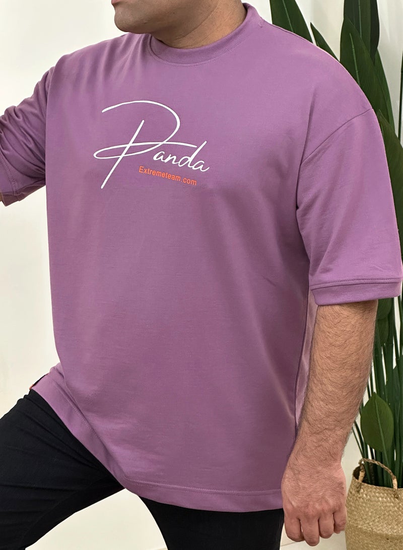 panda extreme team cotton drop shoulder t shirt over size big size  - Image 1