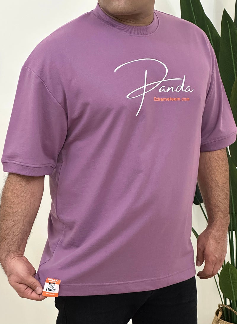 panda extreme team cotton drop shoulder t shirt over size big size  - Image 3