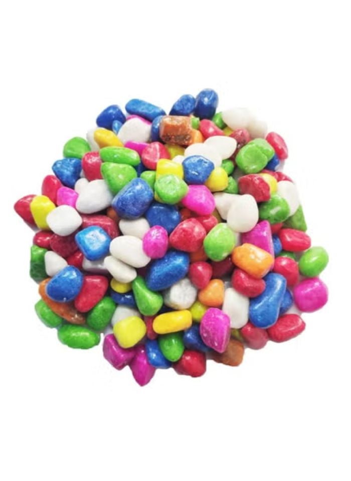 vsell24 3KG 2-4mm Multi Colored Colorful Stones Garden Gravel Aquarium Fish Tank Pebble Stones for Pots Decoration Craft - Image 3