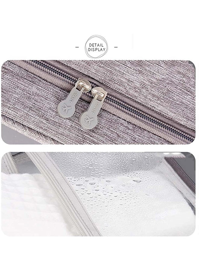 O Ozone Hanging Travel Wet Dry Toiletry Bag Beautician Women Men Bathing Storage Bag Folding Cosmetic Washbag Toilettas Makeup Organizer -Black- Black - Image 4