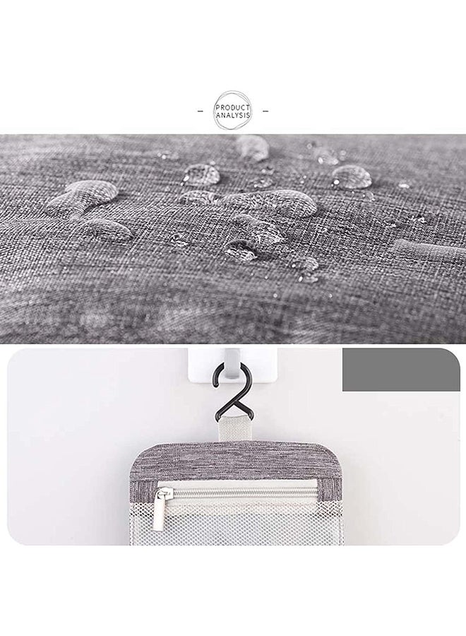 O Ozone Hanging Travel Wet Dry Toiletry Bag Beautician Women Men Bathing Storage Bag Folding Cosmetic Washbag Toilettas Makeup Organizer -Black- Black - Image 5