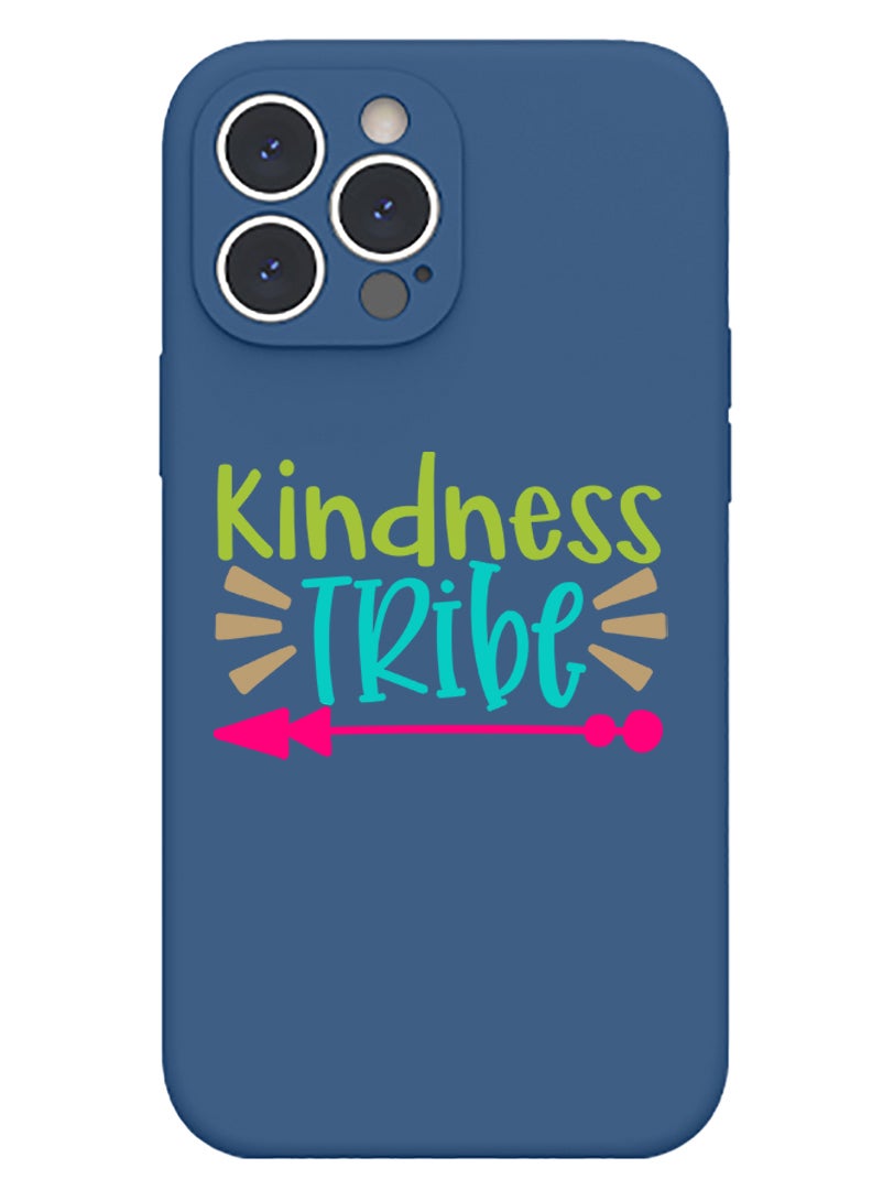 Theodor Protective Slim Fit Case Liquid Silicone Cover with Full Body Protection Anti-Scratch Shockproof Case For iPhone 14 Pro Blue  - KSA symbol - Image 1