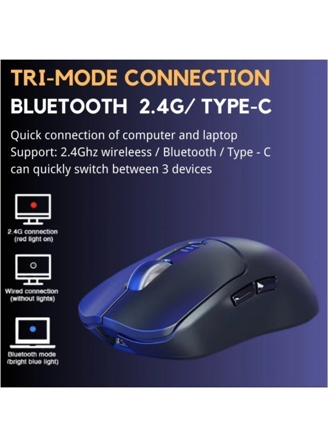 أولا فأرة الألعاب AULA SC580X – 3 أوضاع: لاسلكي 2.4G / بلوتوث / USB، 10000 DPI، خفيفة الوزن ومريحة - Image 3