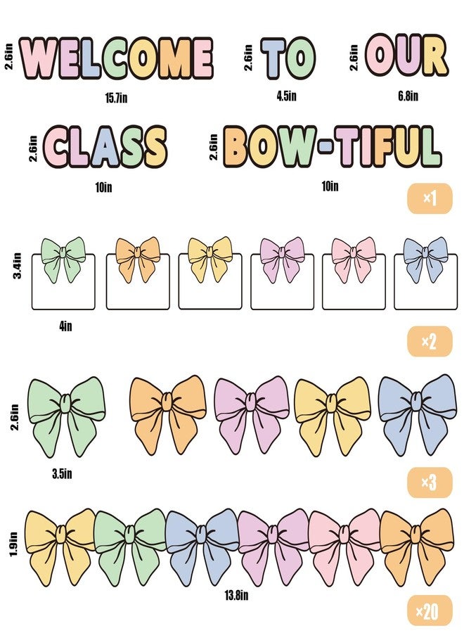 وولاين مجموعة لوحة إعلانات ورقية من Whaline مكونة من 73 قطعة، مزينة بأقواس قوس قزح، لتزيين الفصل الدراسي، مثالية لحفلات العودة إلى المدرسة. - Image 2