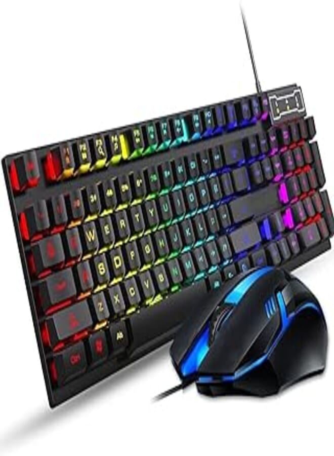 RGB Backlit Keyboard and Mousepads Mouse Pad Set for Home or Office Gaming Accessories" )