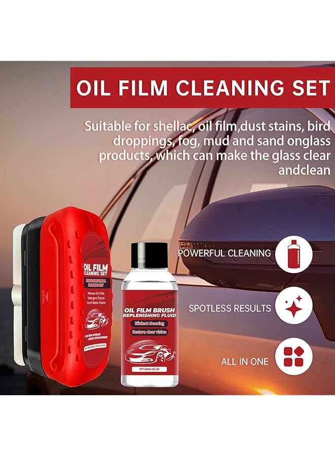 Generic Automotive Oil Film Cleaning Brush, Car Oil Film Cleaning Brush, Car Window Cleaner, Car Windshield Cleaner, Glass Coating For Windshield, Rearview Mirror, Glass Oil Film Remover For Car - Image 2