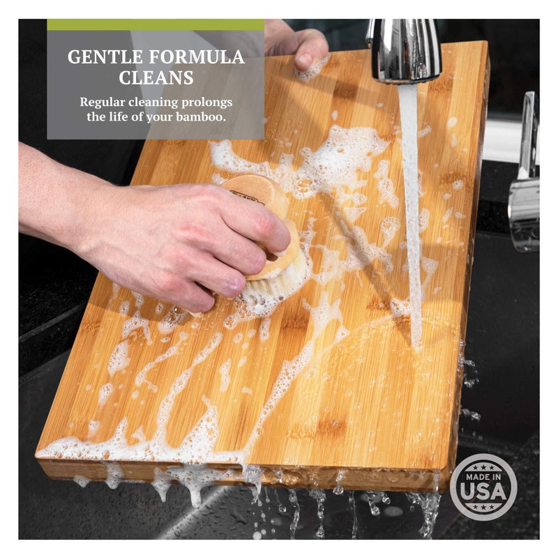 CLARK'S Cutting Board Organic Soap - Enriched with Lemongrass Extracts - Cleaner for Kitchen Countertops, Butcher Blocks, Bamboo, Wooden Bowls and Utensils - Cleans and Restores Wood - Food Safe - Image 3
