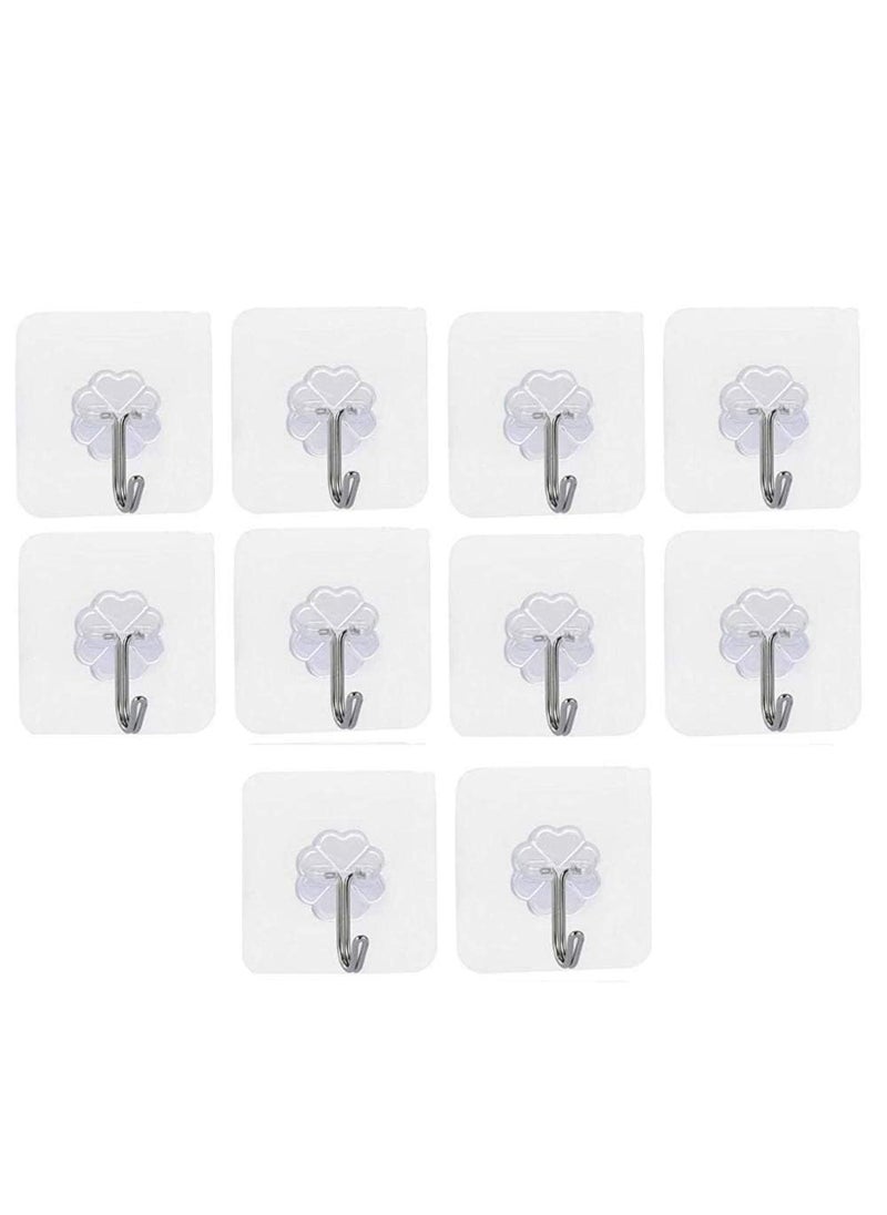 BELARO BELARO Pack of 24 Strong Self Adhesive Hanger Wall Hooks Without Drill for Heavy Duty ItemsKitchen Bathroom AccessoriesClothSpoon Hanging Suction Hook No Nails Sticker Design4  - Image 1