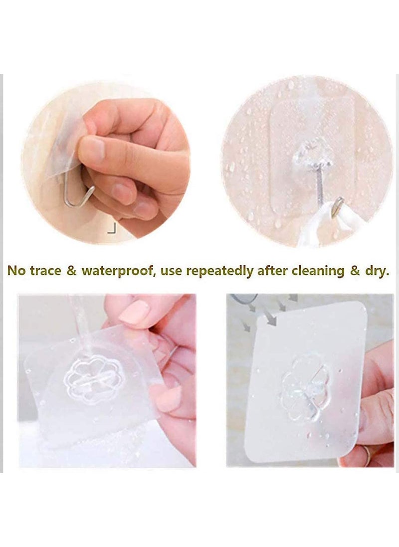 BELARO BELARO Pack of 24 Strong Self Adhesive Hanger Wall Hooks Without Drill for Heavy Duty ItemsKitchen Bathroom AccessoriesClothSpoon Hanging Suction Hook No Nails Sticker Design4  - Image 4