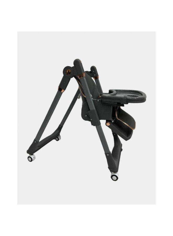 كيديليو كرسي طعام للأطفال عالي الجودة قابل للطي - متعدد الوظائف ومحمول (لون اسود) - Image 4