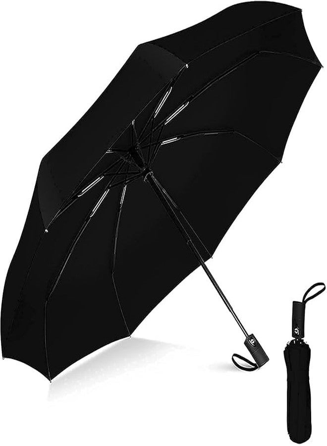 SAKSAA Portable Auto Travel Umbrella - Umbrellas for Rain Windproof, Strong & Easy Auto Open/Close Button for Single Use Umbrella for Wind and Rain - Image 2