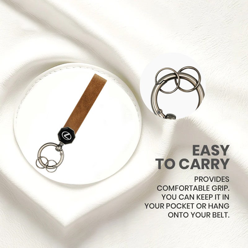 ليكساس سلسلة مفاتيح LEXUS بشعار السيارة باللون الأسود - حلقة مفاتيح معدنية فاخرة للسيارات، حامل مفاتيح سيارة متين، طلاء مقاوم للخدش، إكسسوار أنيق وصغير الحجم بشعار السيارة والمنزل والمكتب - Image 5