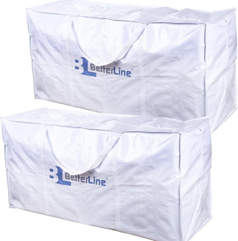 BETTERLINE Extra Large Storage Bag - Heavy Duty 45x22x16 Inches Huge Tote Duffel with Max Load of 100 lbs. (45kg) - Tear-resistant & Water-resistant Polypropylene Woven Cloth, With Zippers - Image 1