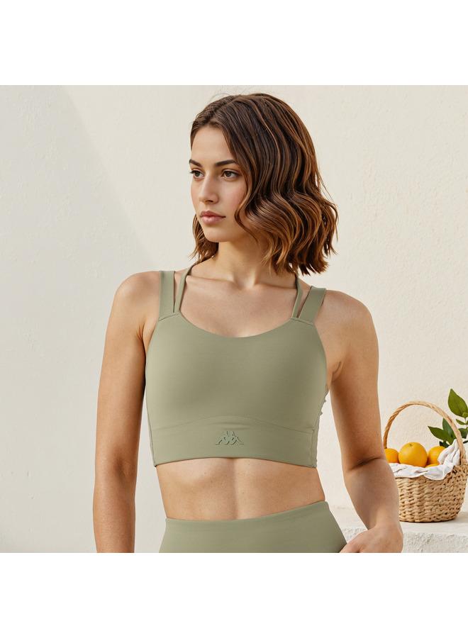 كابا حمالة صدر رياضية كابا بتفاصيل شعار وحمالات متقاطعة - Image 1