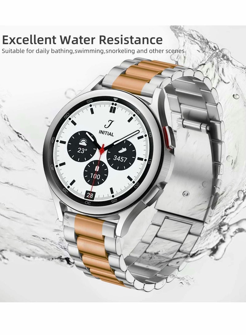 Excefore Stainless Steel Metal Watch Bands for Samsung Galaxy Watch 5/4 Band 40mm 44mm, Gapless Metal Mesh Replacement Strap for Samsung Galaxy Watch 4/5 Classic 46mm 42mm  - Image 4