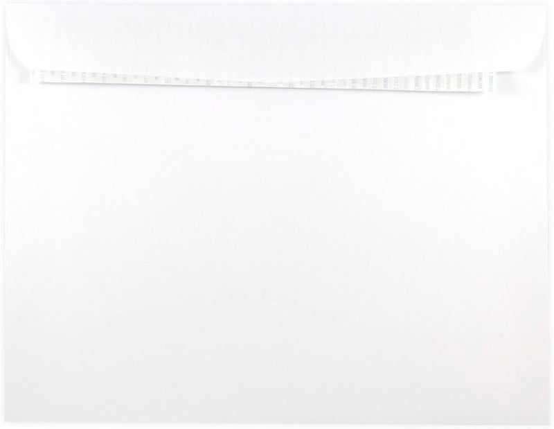 JAM Paper 10 x 13 Booklet Envelopes with Peel and Seal Closure - White - 100/Pack - Image 1