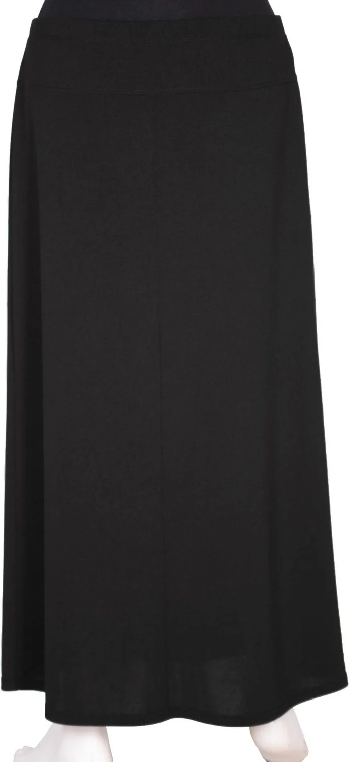 Hesna Women Esma Side Leather Lined Black Bell Skirt