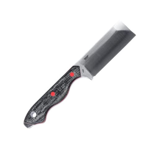 CRKT Razel Fixed Blade Knife: Everyday Carry Plain Edge, D2 Blade Steel, Resin Infused Fiber Handle w/Pocket Carry Sheath 4037,Silver/Black - Image 2