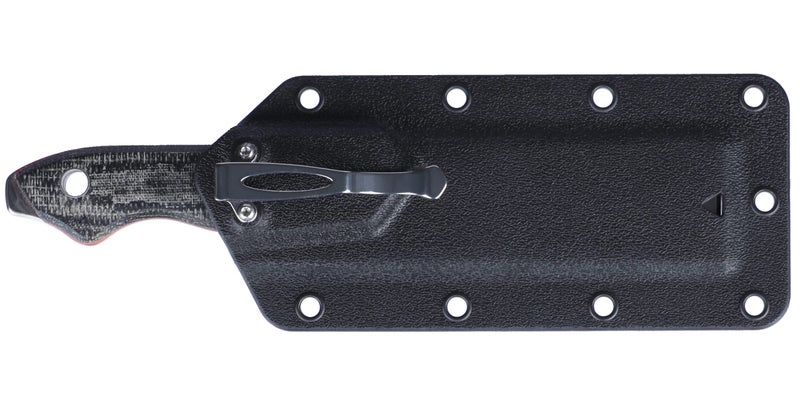 CRKT Razel Fixed Blade Knife: Everyday Carry Plain Edge, D2 Blade Steel, Resin Infused Fiber Handle w/Pocket Carry Sheath 4037,Silver/Black - Image 3