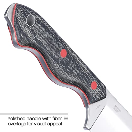 CRKT Razel Fixed Blade Knife: Everyday Carry Plain Edge, D2 Blade Steel, Resin Infused Fiber Handle w/Pocket Carry Sheath 4037,Silver/Black - Image 5