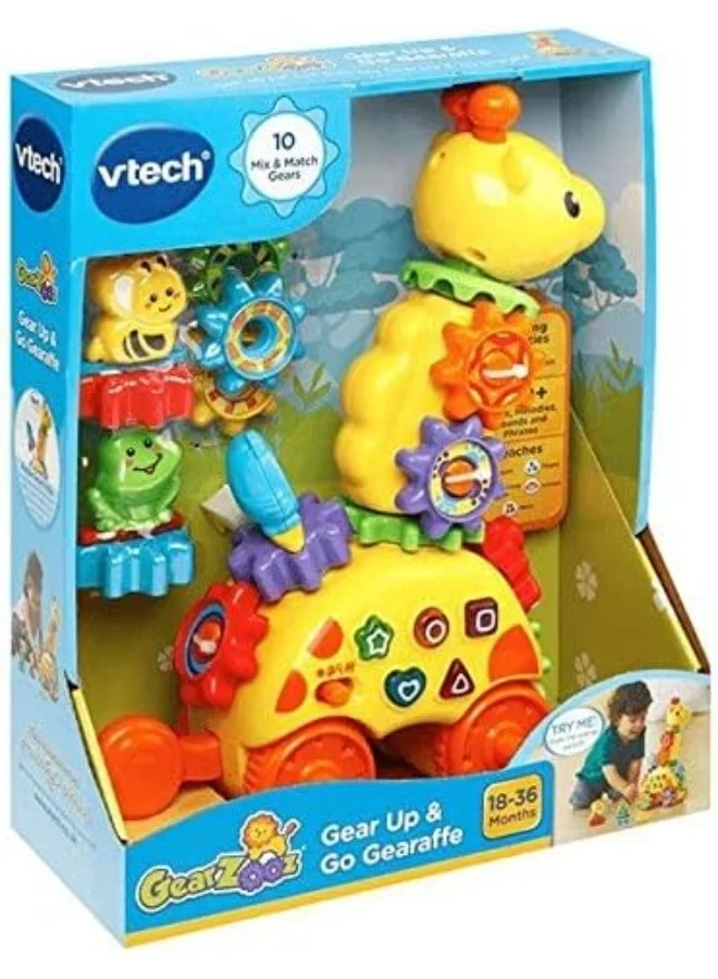 vtech 199103 Gearzooz Gear Up And Go Gearaffe- Multi Color