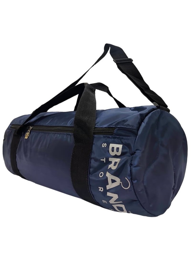 Brand Stores Canvas Large Duffle Gym Bag -Brand Stores- Dark Blue - Image 2