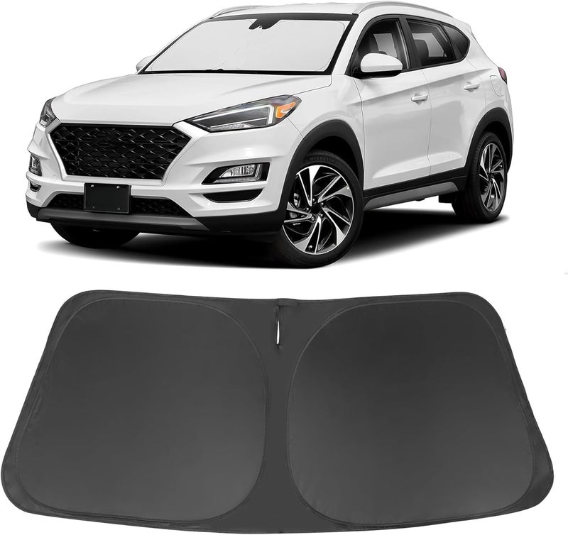 LHFLIVE Windshield Sun Shade Custom Fit for 2016-2021 Hyundai Tucson Accessories Foldable Sunshade Sun Blocker Protect Car from Sun Rays & Heat Damage Keep Car Cooler - Image 1