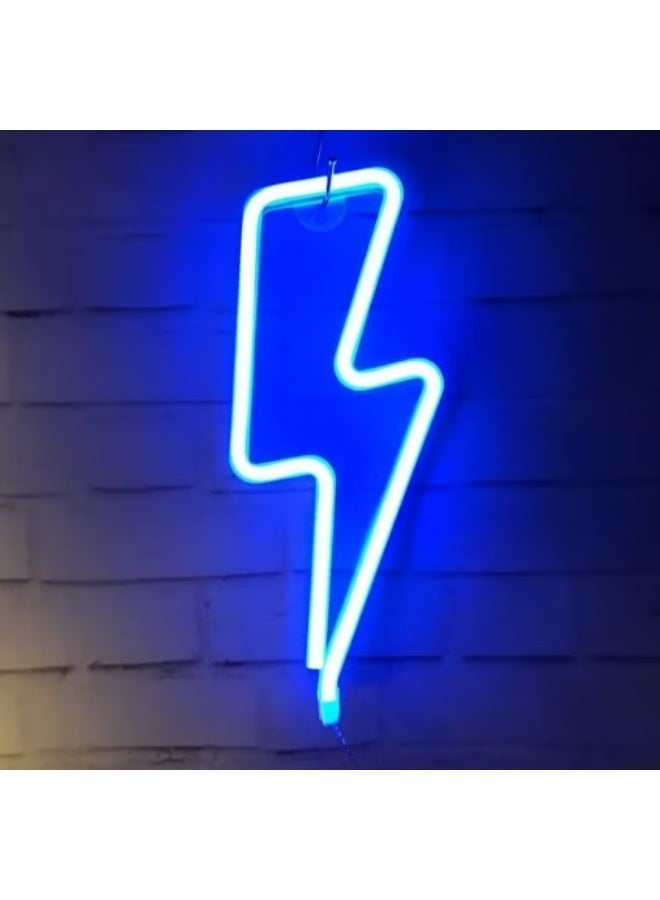 سكافا لافتة نيون على شكل صاعقة | لافتة نيون على شكل صاعقة LED | لافتة نيون على شكل صاعقة LED، ديكور حائط للمنزل وحفلات أعياد الميلاد وغرفة المعيشة وحفلات الزفاف. - Image 4