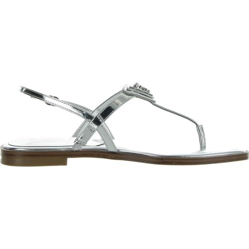 GUESS Women's Rainey Flat Sandal, Silver 040, 7.5 - Image 2