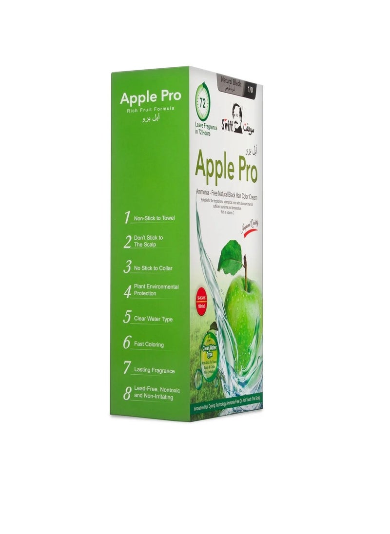 Swift Swift Apple Pro ( Natural Black ) Hair Color - No Ammonia - 100mlx2  - Image 2