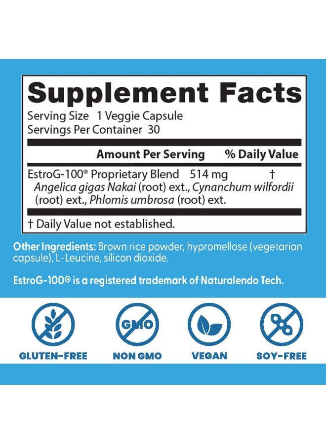 Doctor's Best Menopause Spectrum with EstroG-100, Non-GMO, Vegan, Gluten Free, Soy Free, 30 Veggie Caps - Image 3